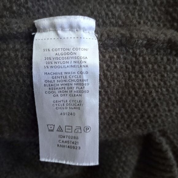 LOFT ARMY GREEN CARDIGAN SZ.XSP EUC - Picture 5 of 5